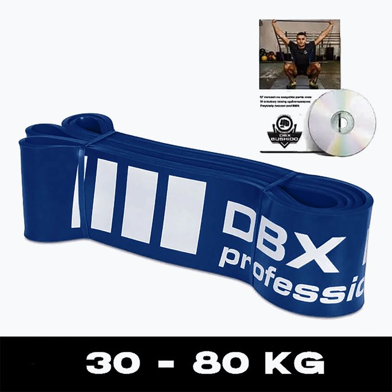 Cvičenie Bushido gumový Power Band 64 modrá 5