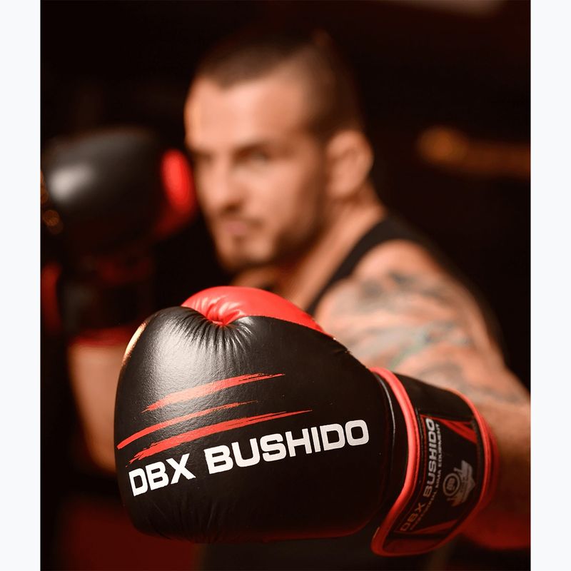 Tréningové rukavice Bushido na sparing kožené čierne ARB-415 17