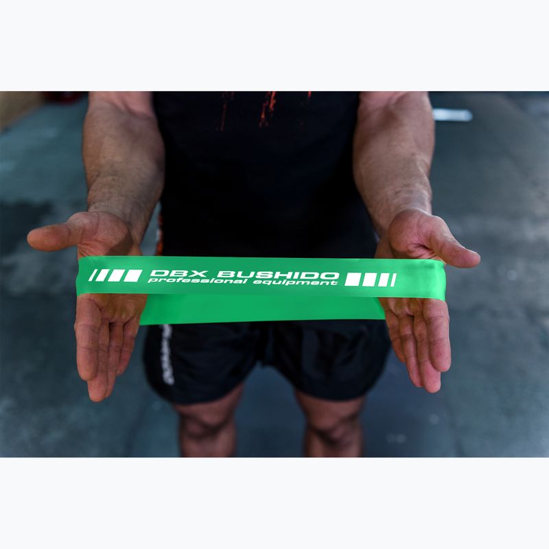 Bushido Mobility Power Band Mini cvičenie gumy zelená Pbm-06 5