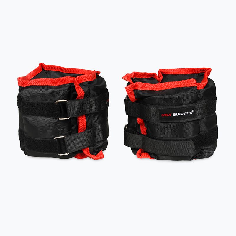 Sada závaží na členky a zápästie Bushido čierna - 2x2 kg OB2