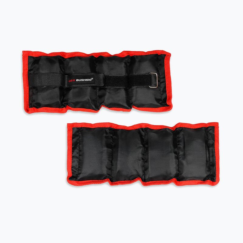 Závažia na členky a zápästia Bushido 2x1 kg čierna/červená OB1 3