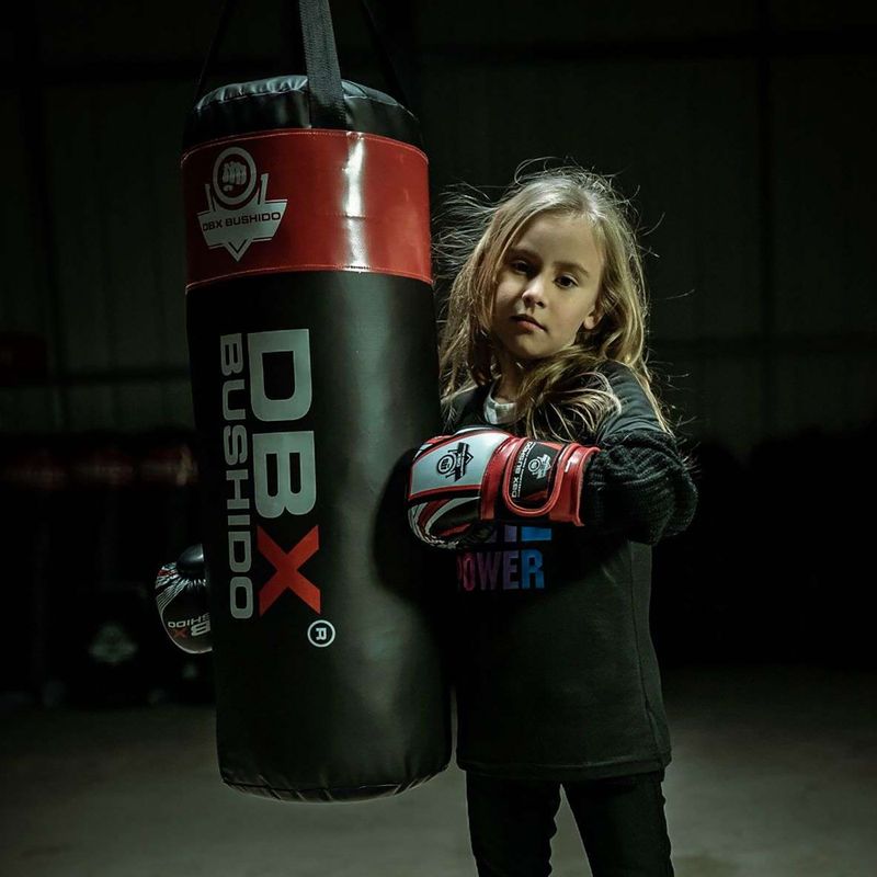 Detské boxerské rukavice DBX BUSHIDO ARB-47v2 čierno-červené 14