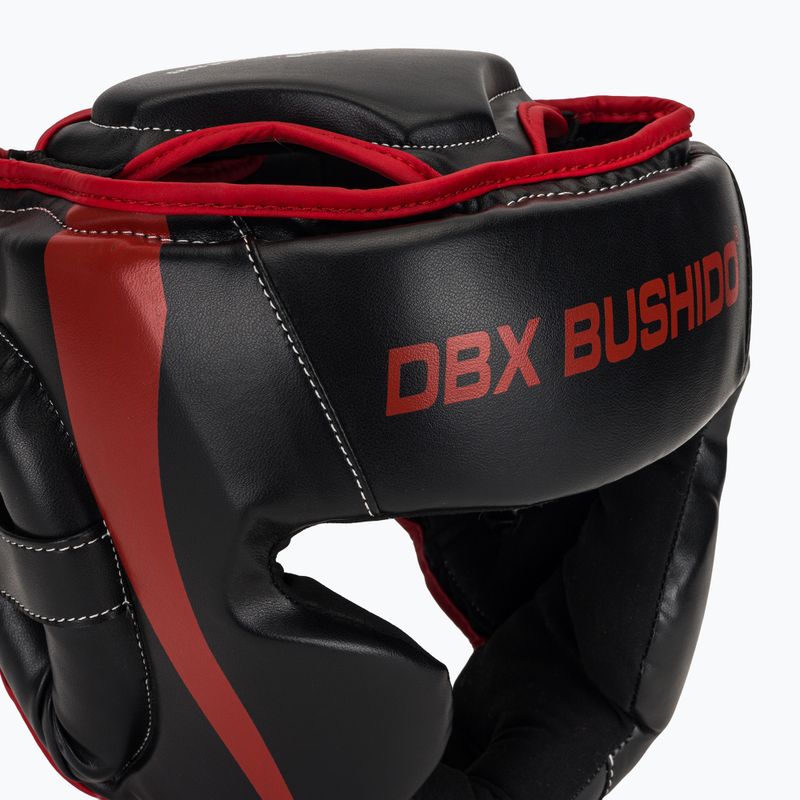 Boxerská prilba DBX BUSHIDO ARH-2190R čierna/červená 4