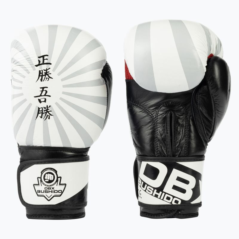 Sparingové boxerské rukavice Bushido "Japan" biele B-2v8