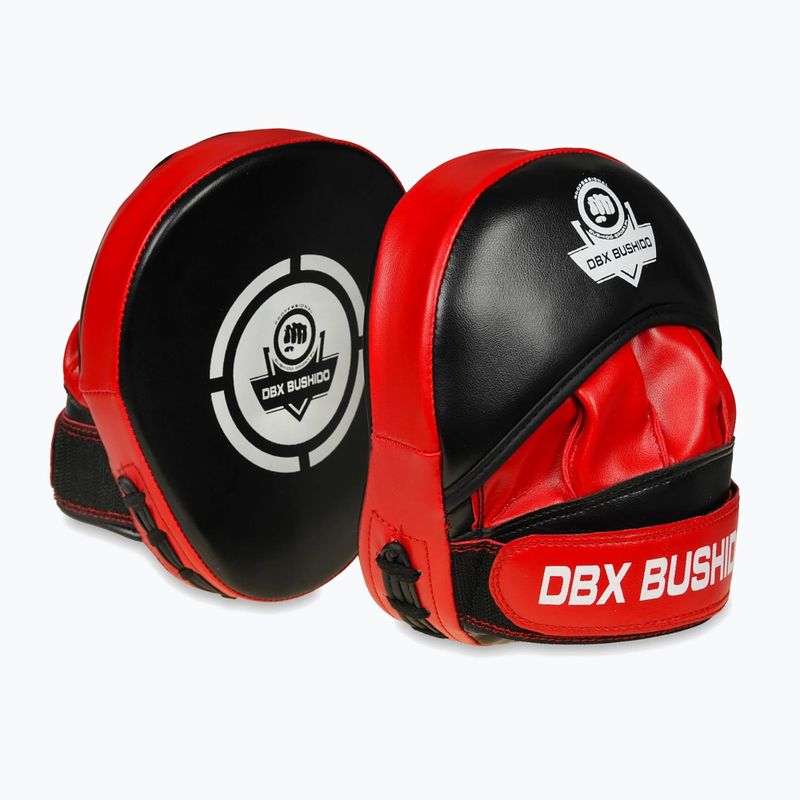 Tréningové lapy trenérske DBX Bushido Mini 2 pcs. black/red/white 2