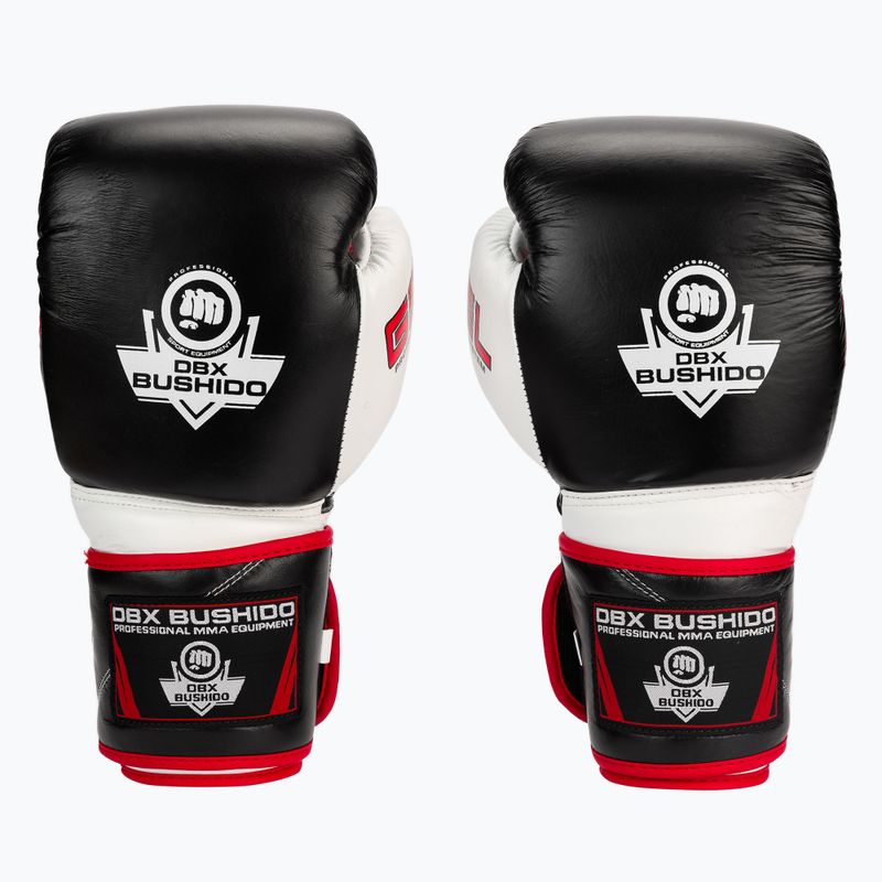 Boxerské rukavice Bushido zo syntetickej kože s technológiou Gel čierne B-2v11a