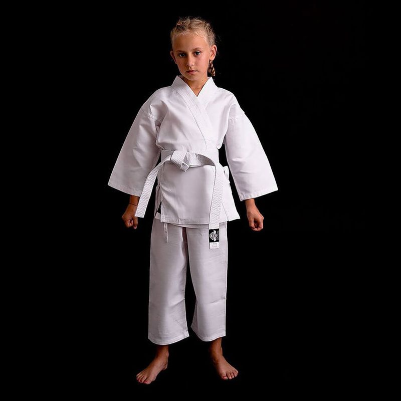 Karategi s pásom pre deti DBX BUSHIDO ARK-312 biele 12