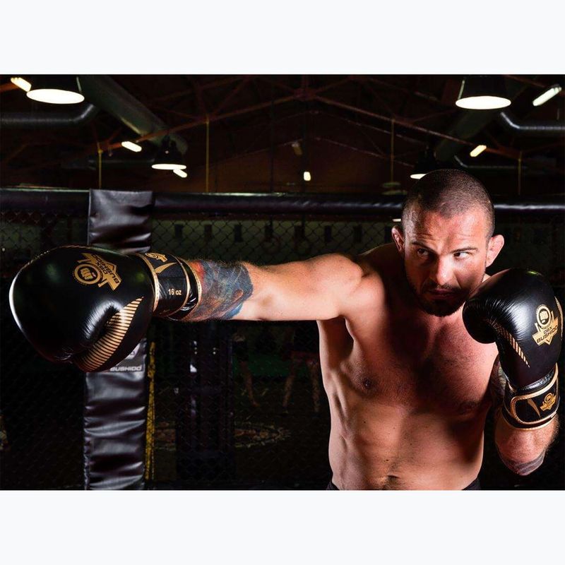 Boxerské rukavice Bushido z prírodnej kože čierne B-2v13 21