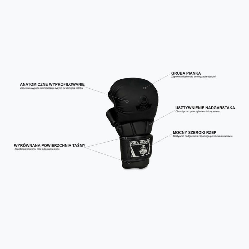 DBX BUSHIDO Master MMA grapplingové rukavice čierne 11