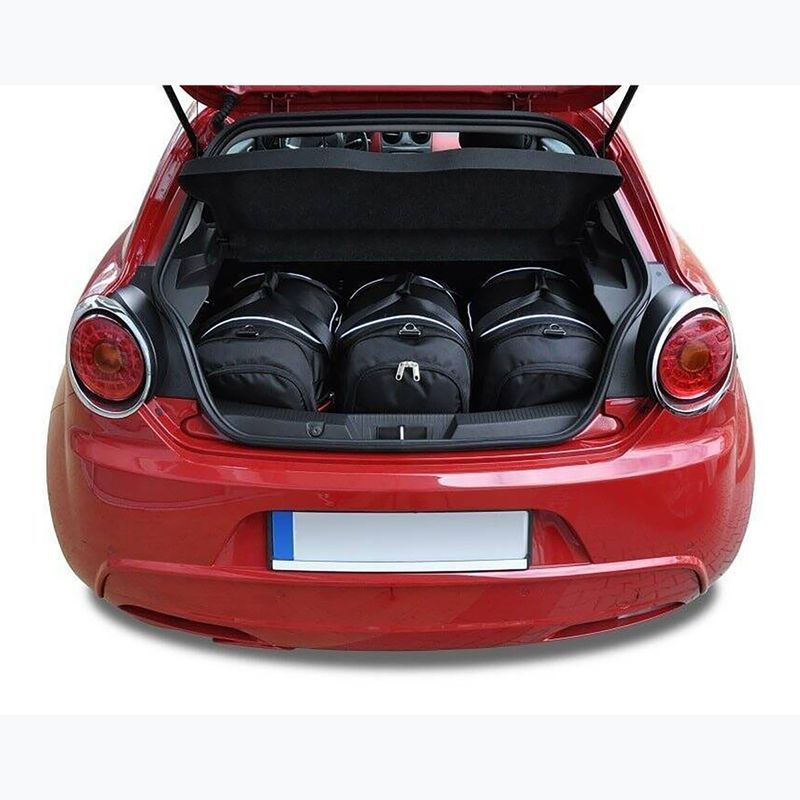 Súprava tašiek do batožinového priestoru auta KJUST Alfa Romeo Mito Hatchback 2008-2018 3 ks. black 11