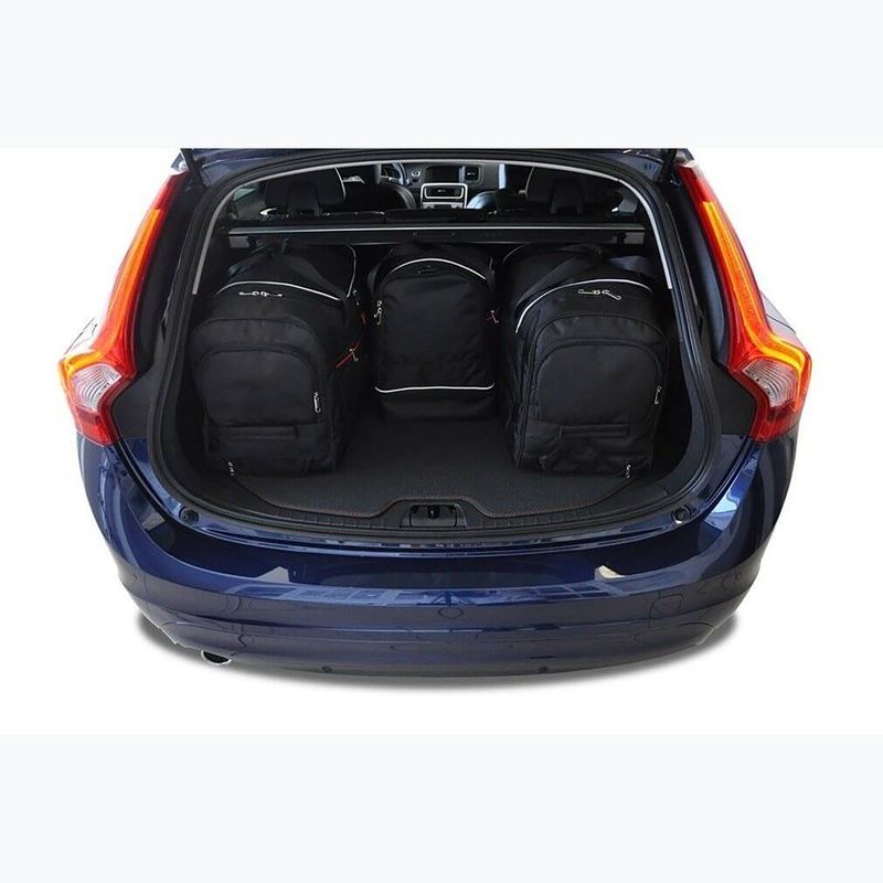 Súprava tašiek do batožinového priestoru KJUST Volvo V60 2010-2018 4 ks black 17