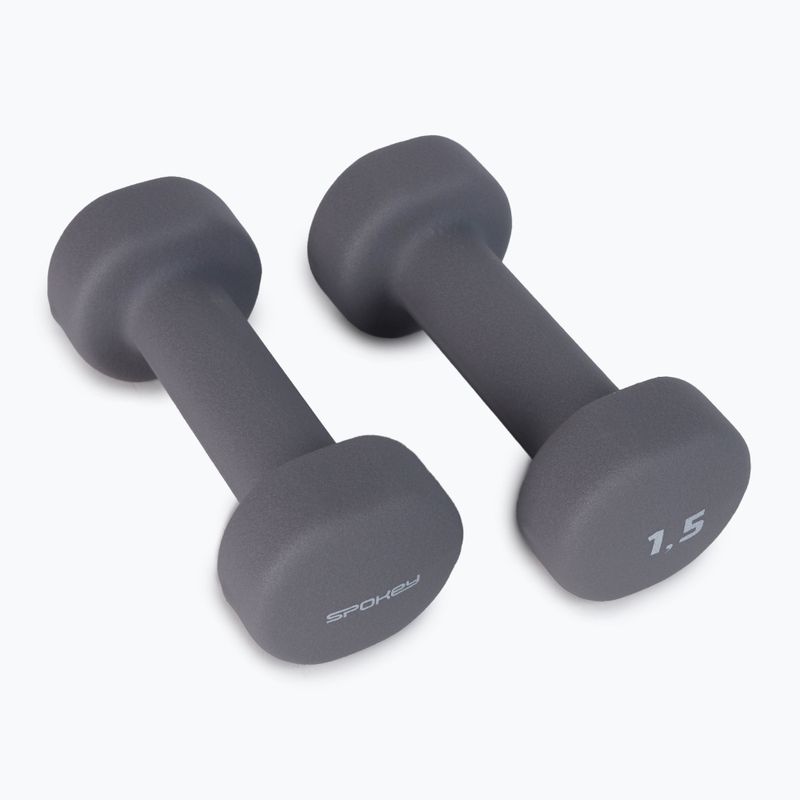 Spokey Shape IV činky 2x1,5 kg sivé 921562 2