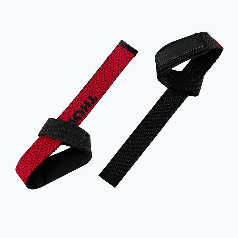 Vzpieračský pás THORN FIT Lifting Straps Anti-Slip red 2