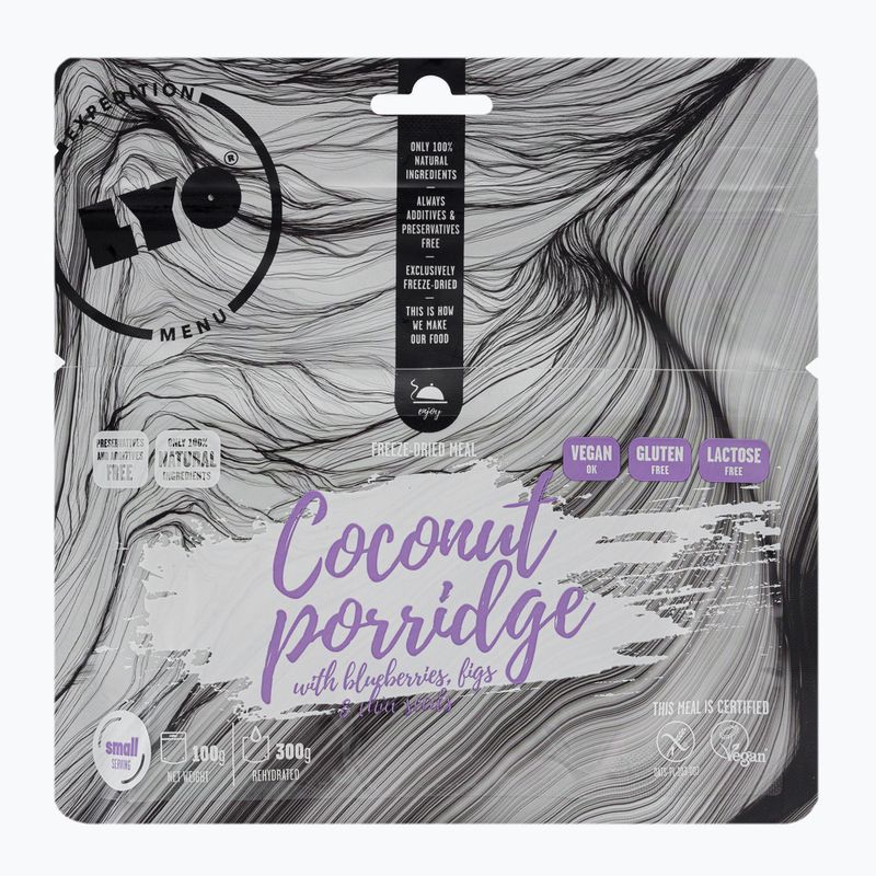 Mrazom sušené potraviny LYOFOOD Kokosová ovsená kaša s bobuľovitým ovocím, figami a chia semienkami LF-7616