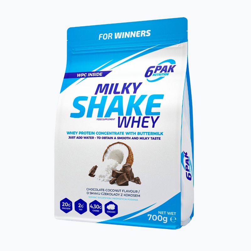 Srvátka 6PAK Milky Shake 700 g Kokos