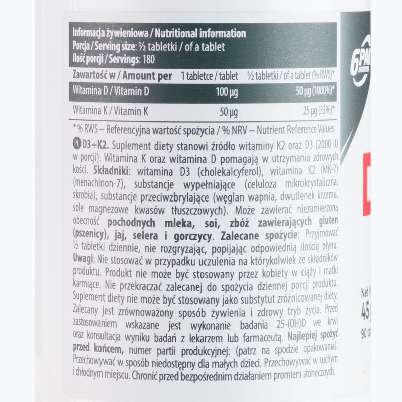 D3+K2 6PAK vitamínový komplex 90 tabliet PAK/090 2