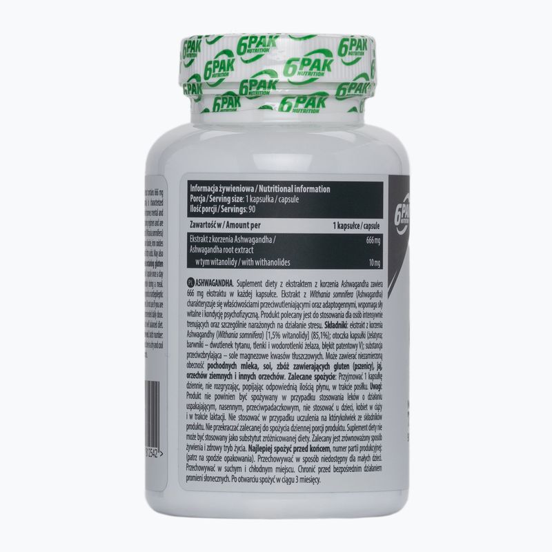 EL Ashwagandha 6PAK 666mg výkon 90 kapsúl PAK/190 2