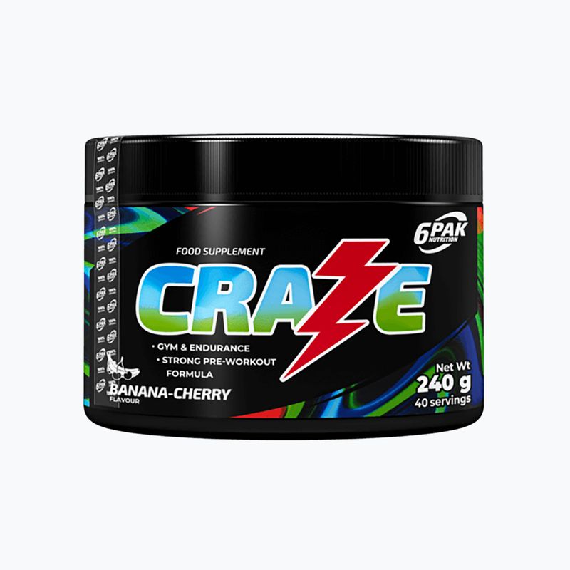 Predtréningový 6PAK Craze 24g banánovo-čerešňový PAK/247