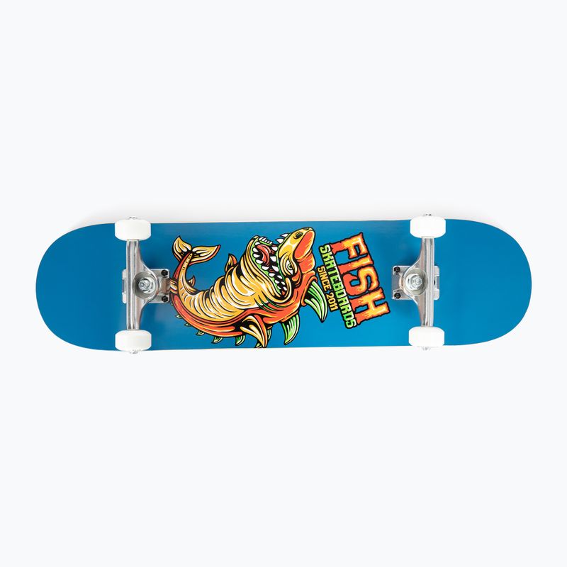 Fish Skateboards Zack Beginner klasický skateboard 8.0' modrý SKATE-ZAC-SIL-WHI 4