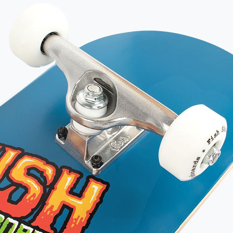 Fish Skateboards Zack Beginner klasický skateboard 8.0' modrý SKATE-ZAC-SIL-WHI 9