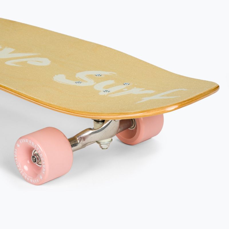 Surfskate skateboard Fish Skateboards Wave beige SURF-WAV-SIL-PIN 7