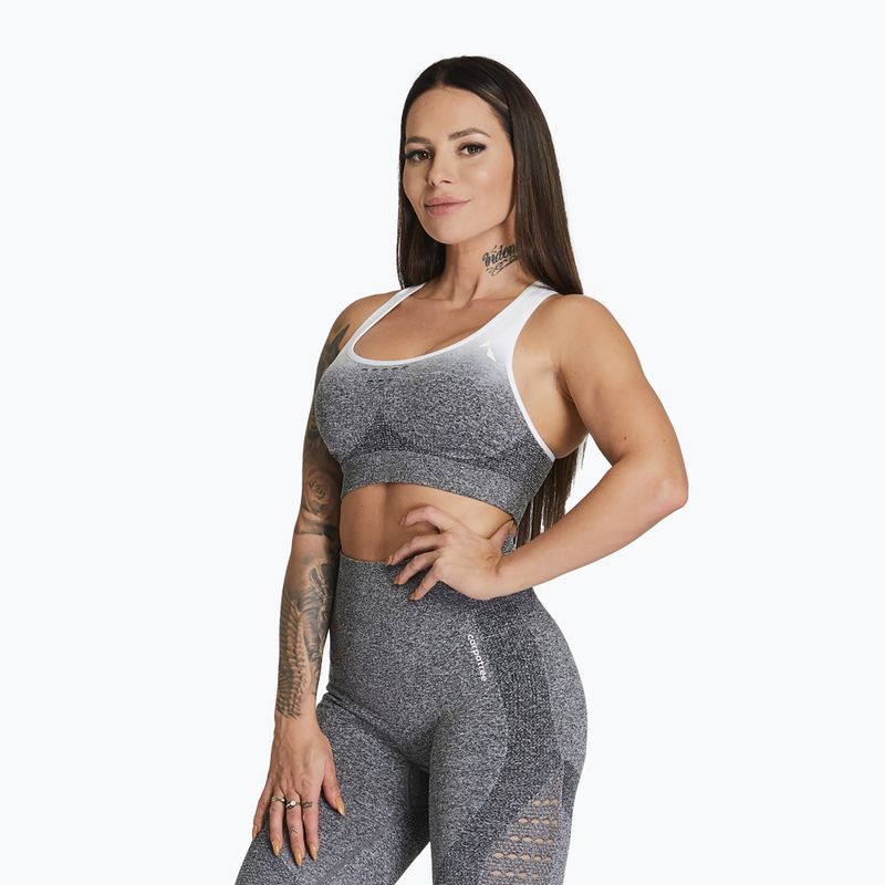 Carpatree Phase Seamless grey=white fitness podprsenka CP-PSB-GW