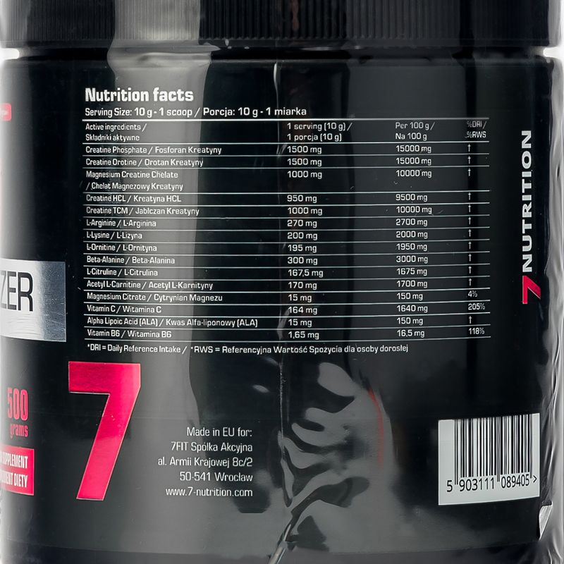 BB Volumizer 7Nutrition kreatín 500g 7Nu000075 3