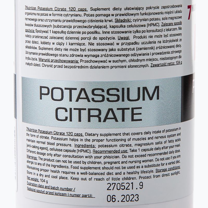 Draslík 7Nutrition potassium 120 kapsúl 7Nu000425 2