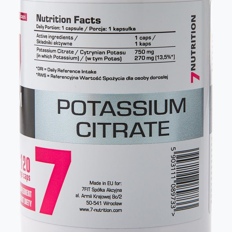 Draslík 7Nutrition potassium 120 kapsúl 7Nu000425 3