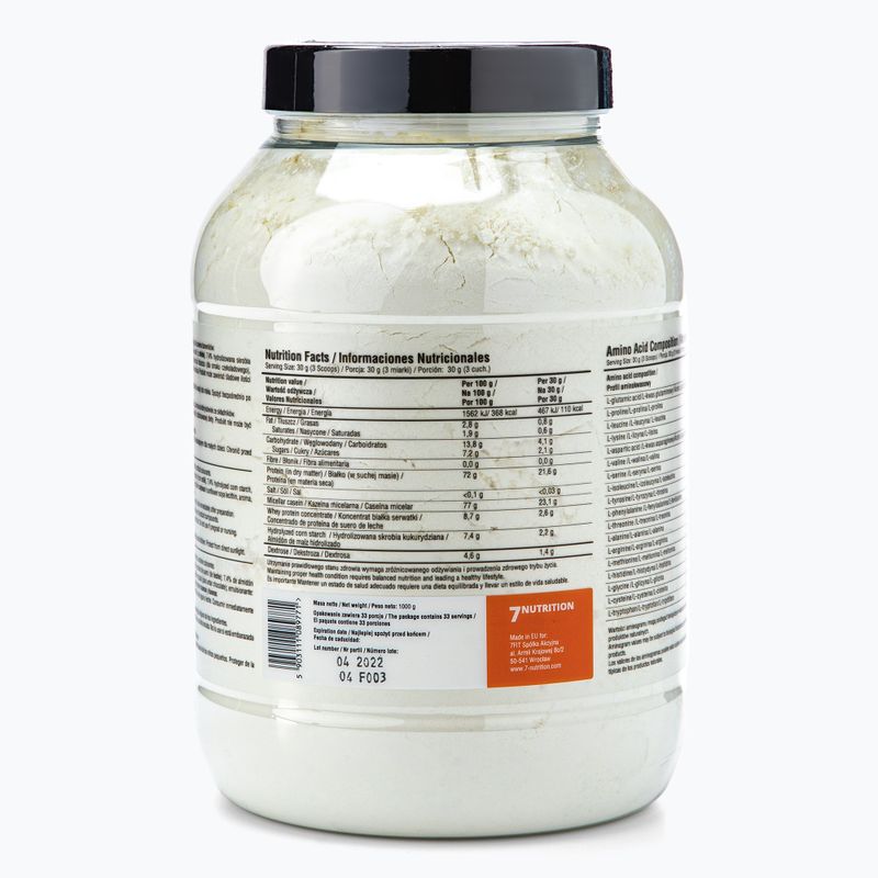 Micelárny kazeín 7Nutrition Micellar Casein 1000g vanilka 7Nu000345 3