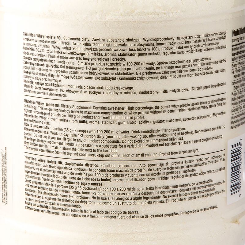Srvátkový izolát 7Nutrition 90 jahoda-banán 7Nu000191