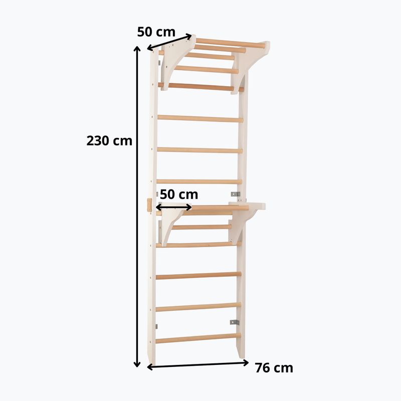 Gymnastické rebriny RINAGYM 2W1 gimnastyczna white 9