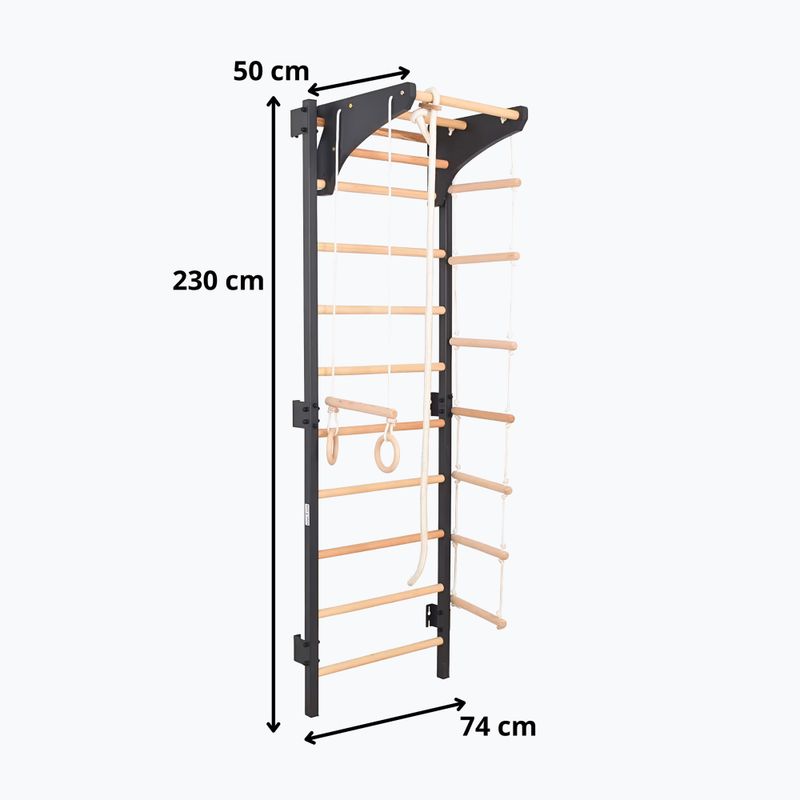 Gymnastické rebriny RINAGYM Steel Kom 2 graphit 6