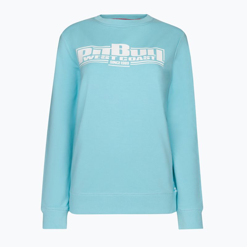 Dámska mikina Pitbull West Coast Crewneck F.Terry „Boxing" turquise