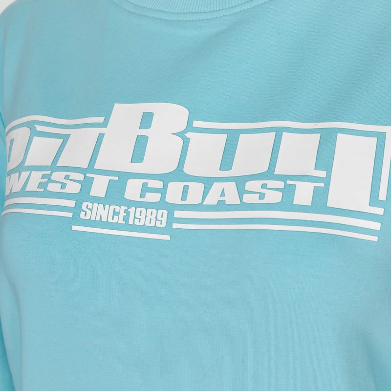 Dámska mikina Pitbull West Coast Crewneck F.Terry „Boxing" turquise 3