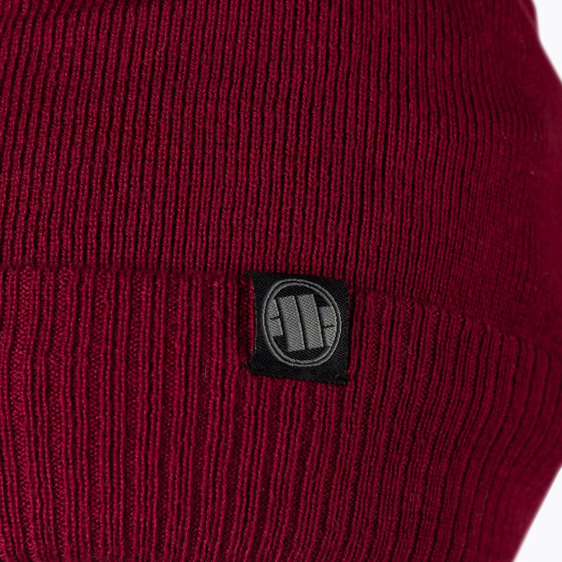 Pánska zimná čiapka Pitbull West Coast Beanie Small Logo burgundy 3