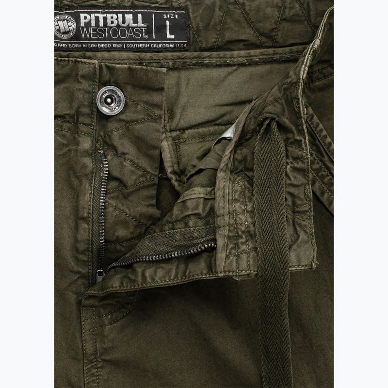 Pánske šortky Pitbull Cargo Carver olive 4