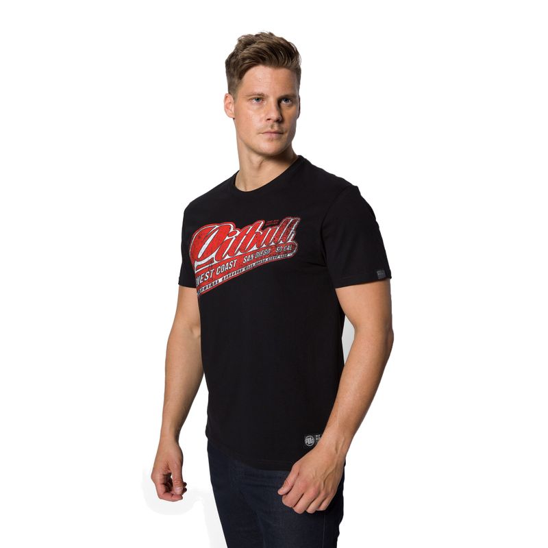 Pánske tričko Pitbull West Coast RED BRAND black