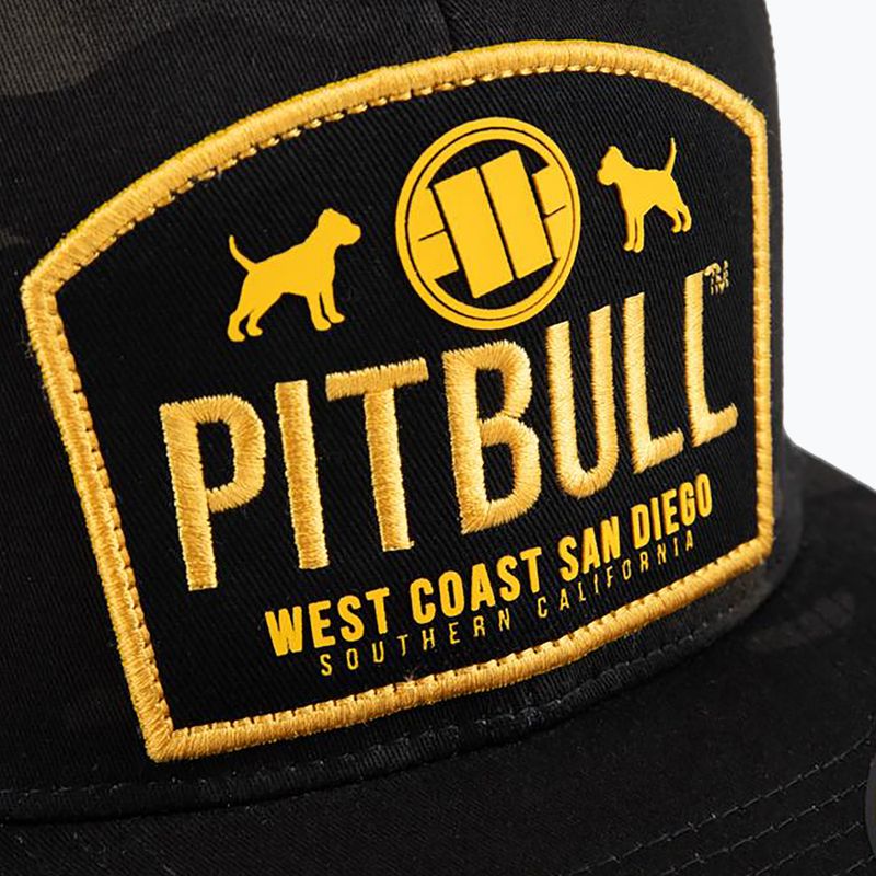 Pitbull Mesh Snapback Psy všetky čierne kamufláž baseballová čiapka 4