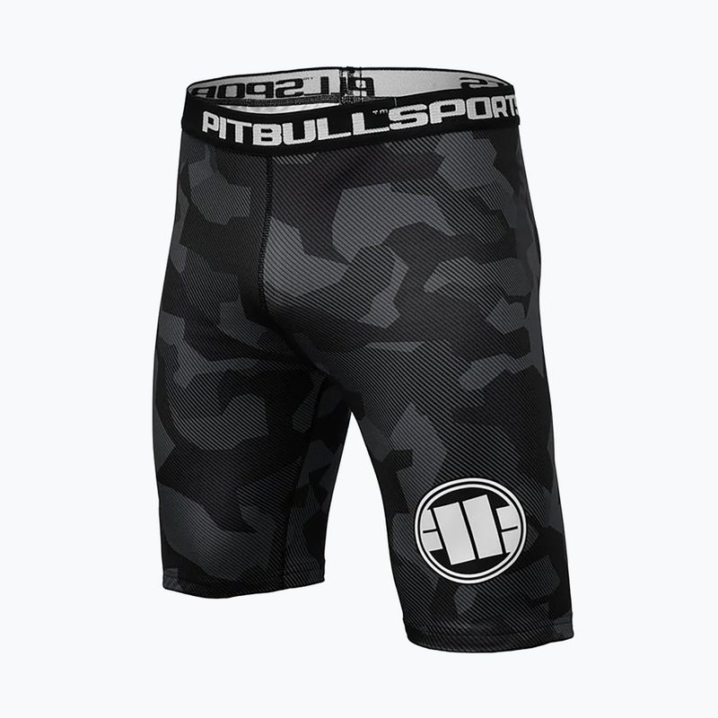Pánske kompresné šortky Pitbull West Coast Shorts Dillard grey camo
