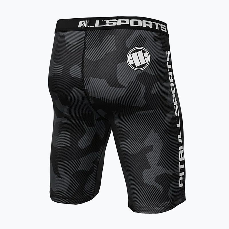 Pánske kompresné šortky Pitbull West Coast Shorts Dillard grey camo 2