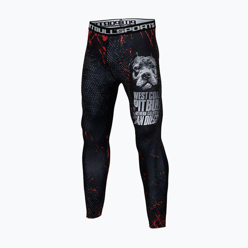 Pánske legíny Pitbull West Coast Compr Pants Blood Dog black
