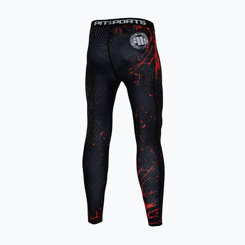 Pánske legíny Pitbull West Coast Compr Pants Blood Dog black 2