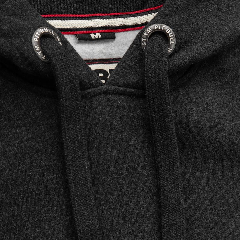 Pánska mikina Pitbull West Coast Hooded Small Logo 21 charcoal melange 4