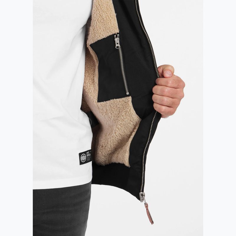 Pánska zimná bunda Pitbull Shatto Quilted Hooded red/black 5