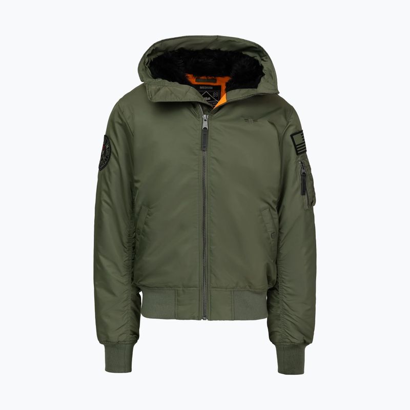 Pánska bunda Pitbull Sherpa Hooded Bomber olive 5