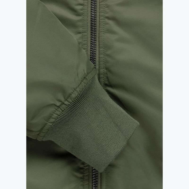 Pánska bunda Pitbull Sherpa Hooded Bomber olive 11