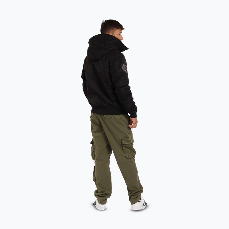 Pánska bunda Pitbull Sherpa Hooded Bomber black 5