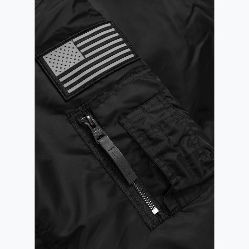 Pánska bunda Pitbull Sherpa Hooded Bomber black 11
