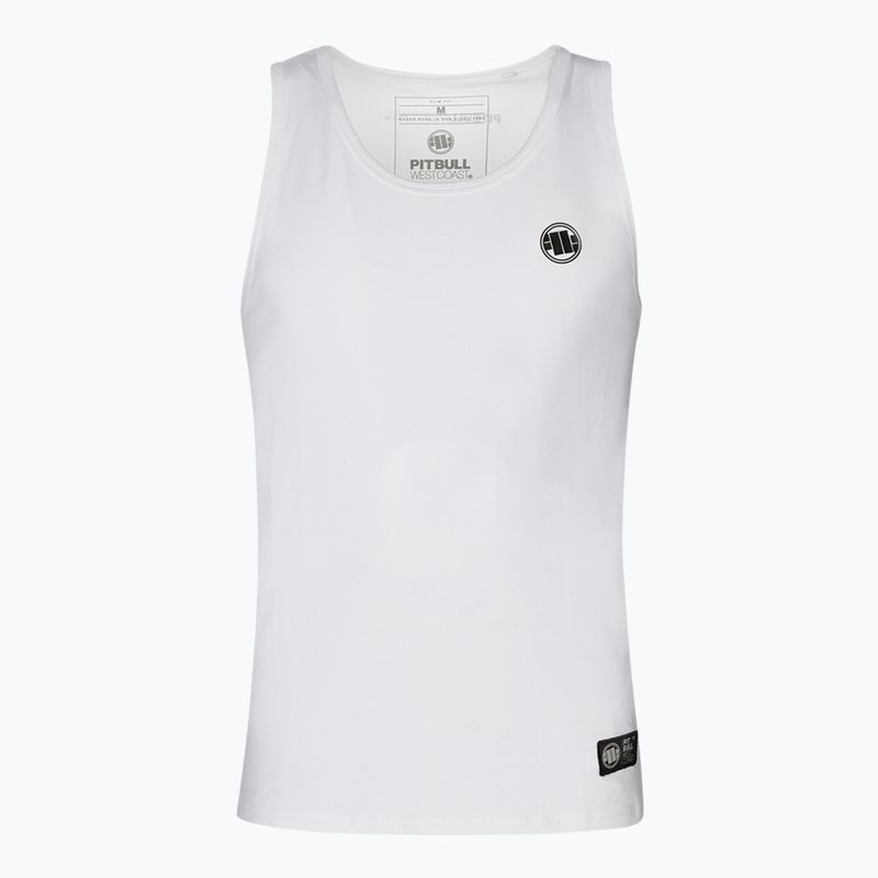 Pánske tielko Pitbull West Coast Tank Top Slim Fit Lycra Small Logo white